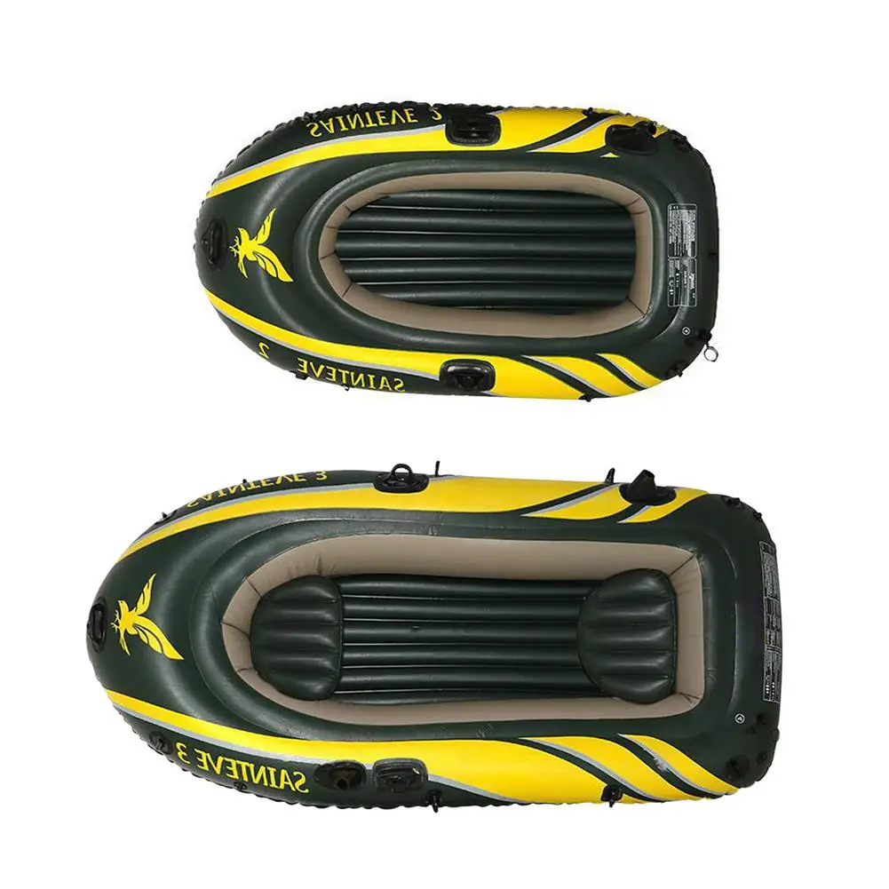 Foldable Iatable Boat Set Portable Thickened Floating Rafts Assault Boat 2-3 Man PVC Canoe Fishing Equipments