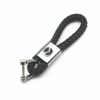 

Car Styling 3D Metal+Leather Emblem Car Key Ring Keychain Key Holder For Mazda 2 Mazda 3 MS Mazda 6 CX-5 CX5 Artzma 6
