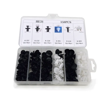 

For Toyota Honda Car Accessories Auto Products Black Plastic Rivets Fasteners Car Bumper Fender 6mm Hole Rivets Clips