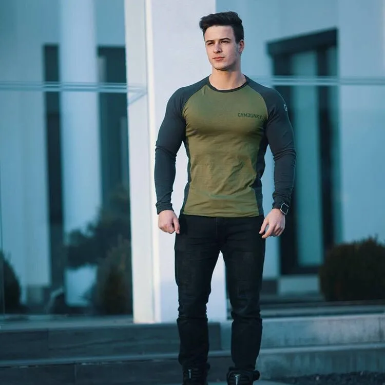 Muscle Dr. Brothers, мужской осенний и зимний стиль, фитнес, спортивный, Повседневный, для тренировок на открытом воздухе, облегающий пуловер с длинным рукавом, T-shir