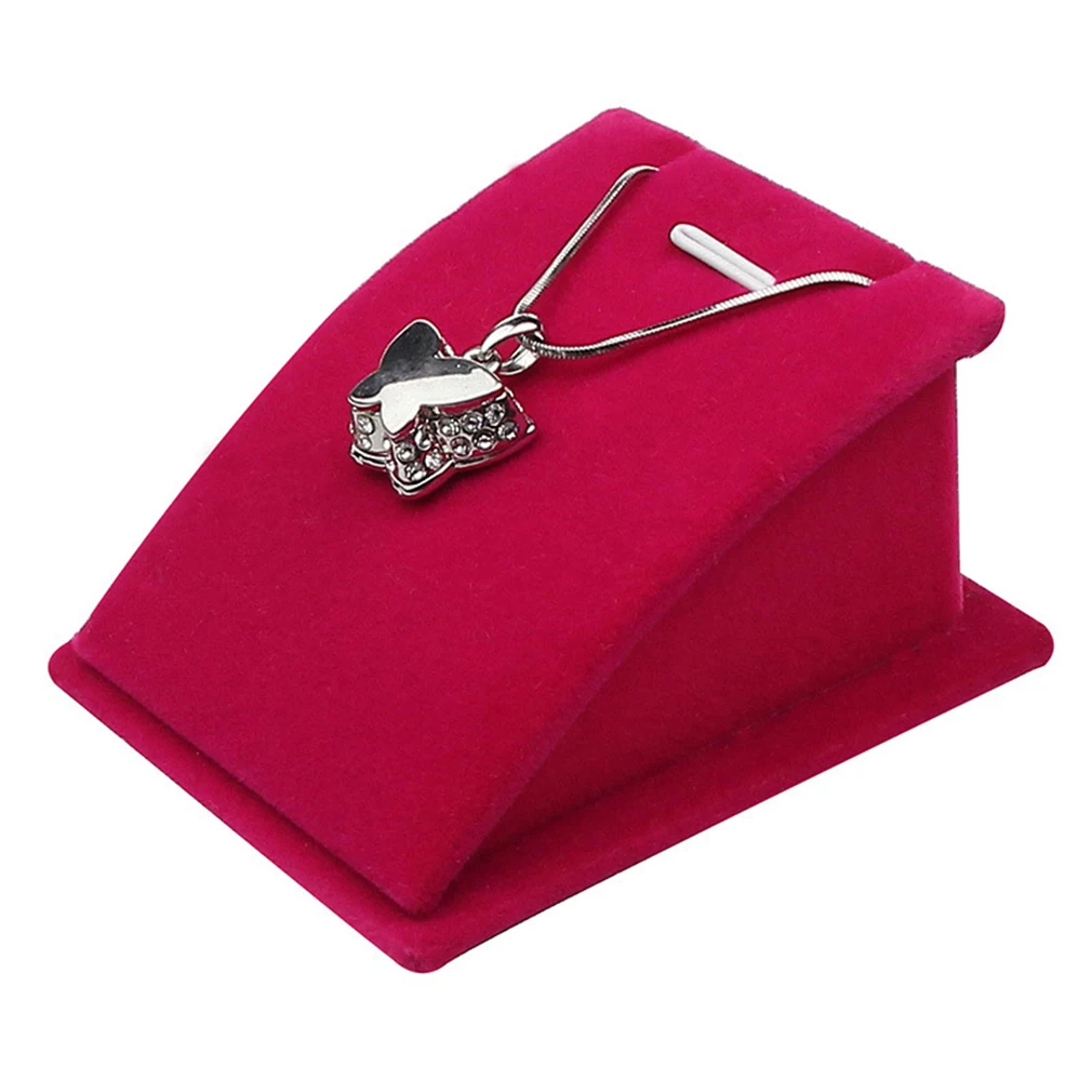 

Hot Velvet Jewelry Necklace Chain Pendant Drop Chain Display Holder Standing Stands Container For Women Store Fashion 2019