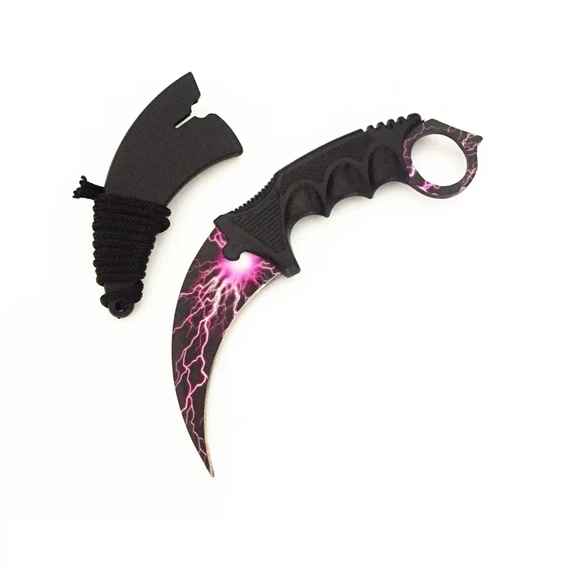 HS инструменты Открытый Csgo Karambit нож охотничьи ножи выживания тактический коготь нож Карманный Самообороны обидный походный инструмент - Цвет: Thunder