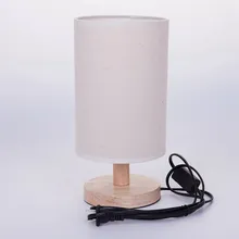 Современная Деревянная льняная прикроватная Минималистичная настольная лампа E27 AC110V-240V США вилка настольная лапа студента прикроватная лампа для спальни Крытая гостиная