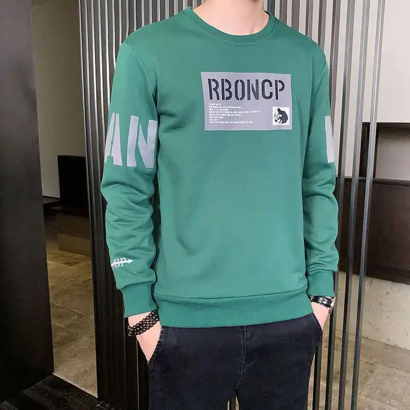 

Мужская весенне-осенняя свободная универсальная одежда с круглым вырезом, Мужская зимняя одежда с длинными рукавами