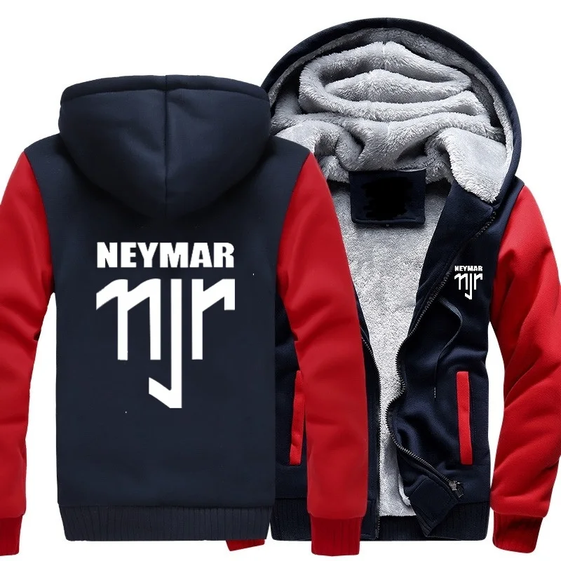 Красный Мужская осенне-зимняя толстовка с капюшоном nEYMAR SKY PRO велосипедная толстовка с рисунком флисовая куртка спортивная куртка шерстяная Толстовка - Цвет: Красный