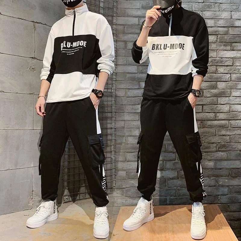 Chándal hombre, deportiva para otoño 2019, chaqueta para hombre Pantalones, chándal, sudadera informal para hombre, conjunto de 2 piezas, chándal para para hombres| - AliExpress