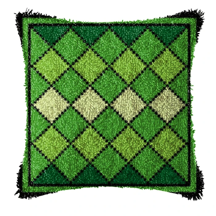 Stripes Series DIY Segment Embroidery Materials Package Latch Hook Pillow Kits Coarse Wool Cross Stitch Supplies klink haak