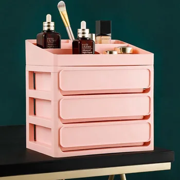 

Desktop Cosmetics Storage Box Household Multi-Functional Skin Care Product Rack Lipstick Jewelry Finishing Box Cosmetic Box