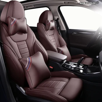 

kokololee Custom Leather car seat cover set For SKODA Yeti KODIAQ Octavia Superb Fabia Rapid KAROQ KAMIQ Automobiles Seat Covers