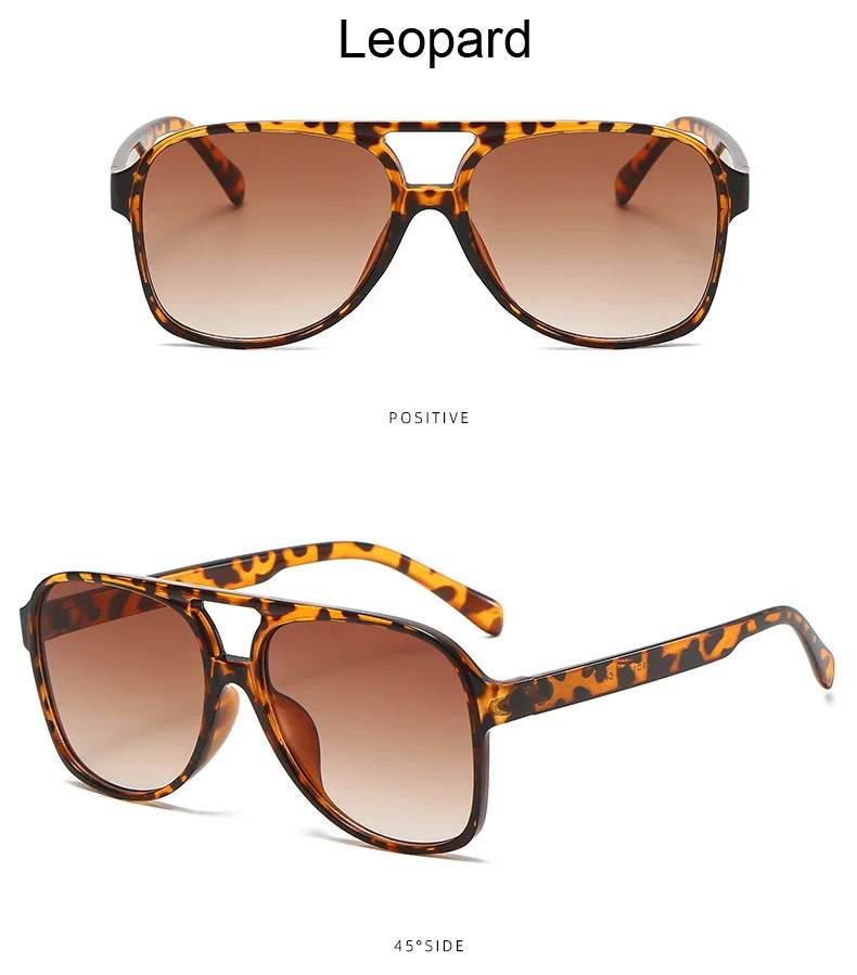 Oversized Square Aviator Sunglasses For Women Vintage Style_voghion.com