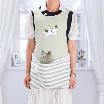 

Cat Puppy Sleeping Bag Cartoon Cat Printed Holding Apron Breathable Pet Carrier Kitten Holder Interactive Blanket