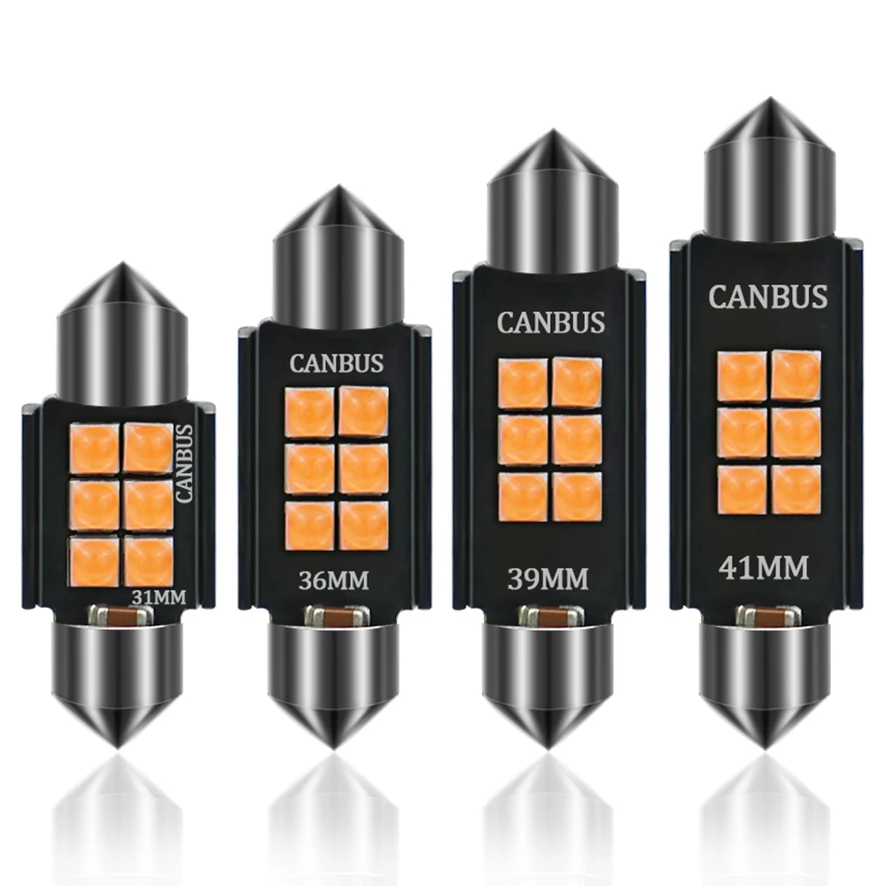 10 шт. C5W C10W гирлянда 31/36/39/41 мм Автомобильная лампочка 3030SMD 6LED Canbus Error Free авто Интерьер Чтение номерного знака купол светодиодные лампы 12V