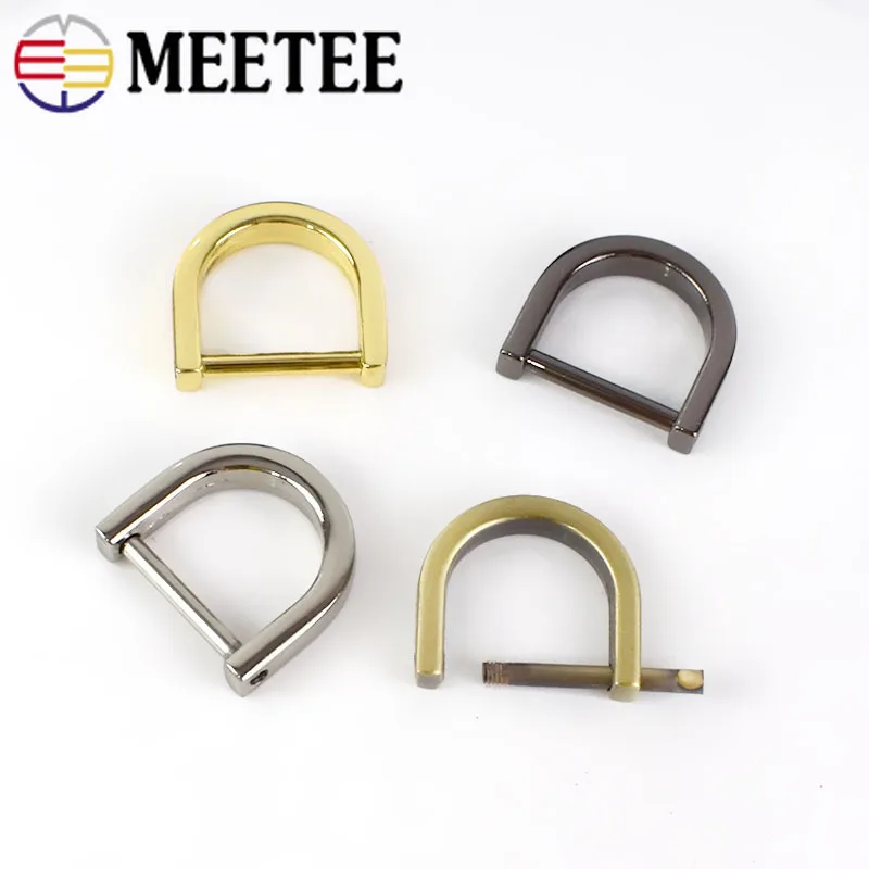 Meetee, 5 шт., 1-2 см, d-образное металлическое кольцо, пряжки для сумки, кошелька, ремень, висячая пряжка, шитье, ручная работа, кнопки, аксессуары, H6-3