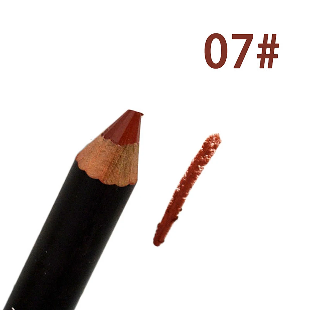 Aush 18 цветов деревянный карандаш для губ оптом Многоцелевой Водонепроницаемый шелковистый карандаш для губ помада ручка - Цвет: 06