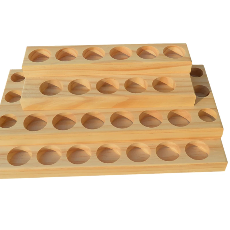 

4 Layer 30 Hole Wood Essential Oil Tray Handmade Natural Pine Display Stand Essential Oil Storage Box Display Stand Oil Wood Box