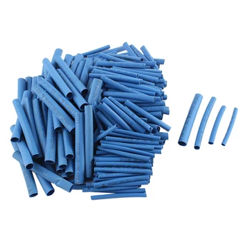 

200pcs 4 Sizes Polyolefin Heat Shrink Tubing Cable Sleeve Blue
