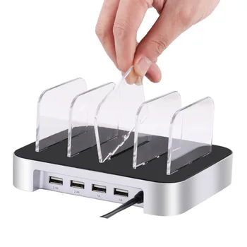 

Lazy Phone Tablet Mount Kit 4 Port Fast Charger Multi-port Desk Charging Station USB For iPhone For Android