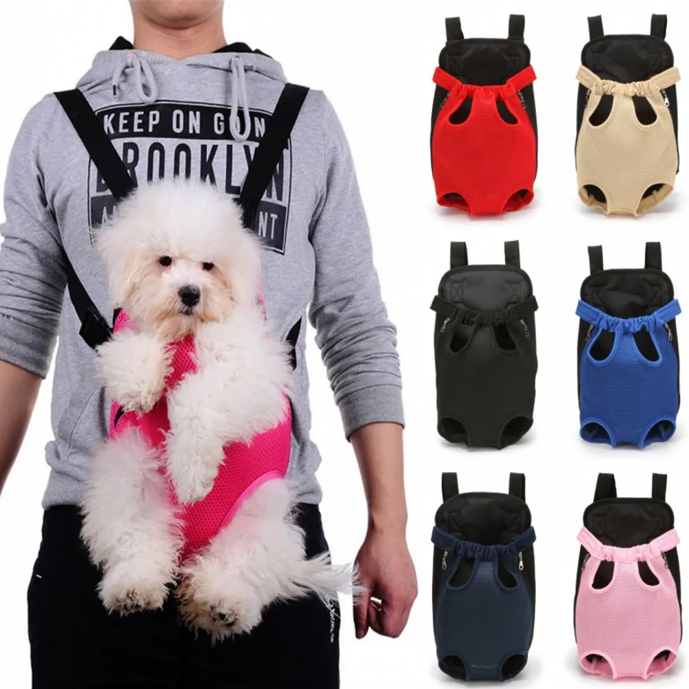 Mochila de malla transpirable para transportar perros y gatos pequeños, bolsa hombro doble, para viajes al aire libre - AliExpress Hogar y jardín