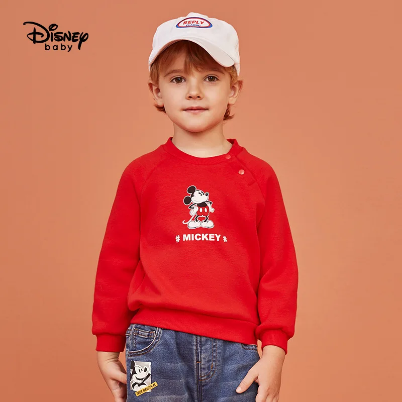 Детский санитарный шкаф disney с круглым воротником, детская одежда с Микки Маусом, От 1 до 9 лет, одежда с Микки Маусом, толстовки для мальчиков