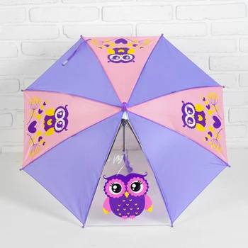

Umbrella for children p / auto R-37.5 cm with a transparent wedge "Owl", with a whistle 4072267