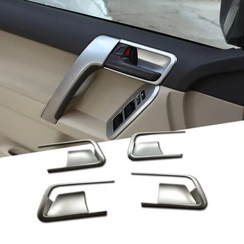 

4 Pcs Interior Door Handle Bowl Cover Inner Panel Trim Sticker For Toyota LAND CRUISER PRADO 150 J150 2010 - 2019 ABS Chrome