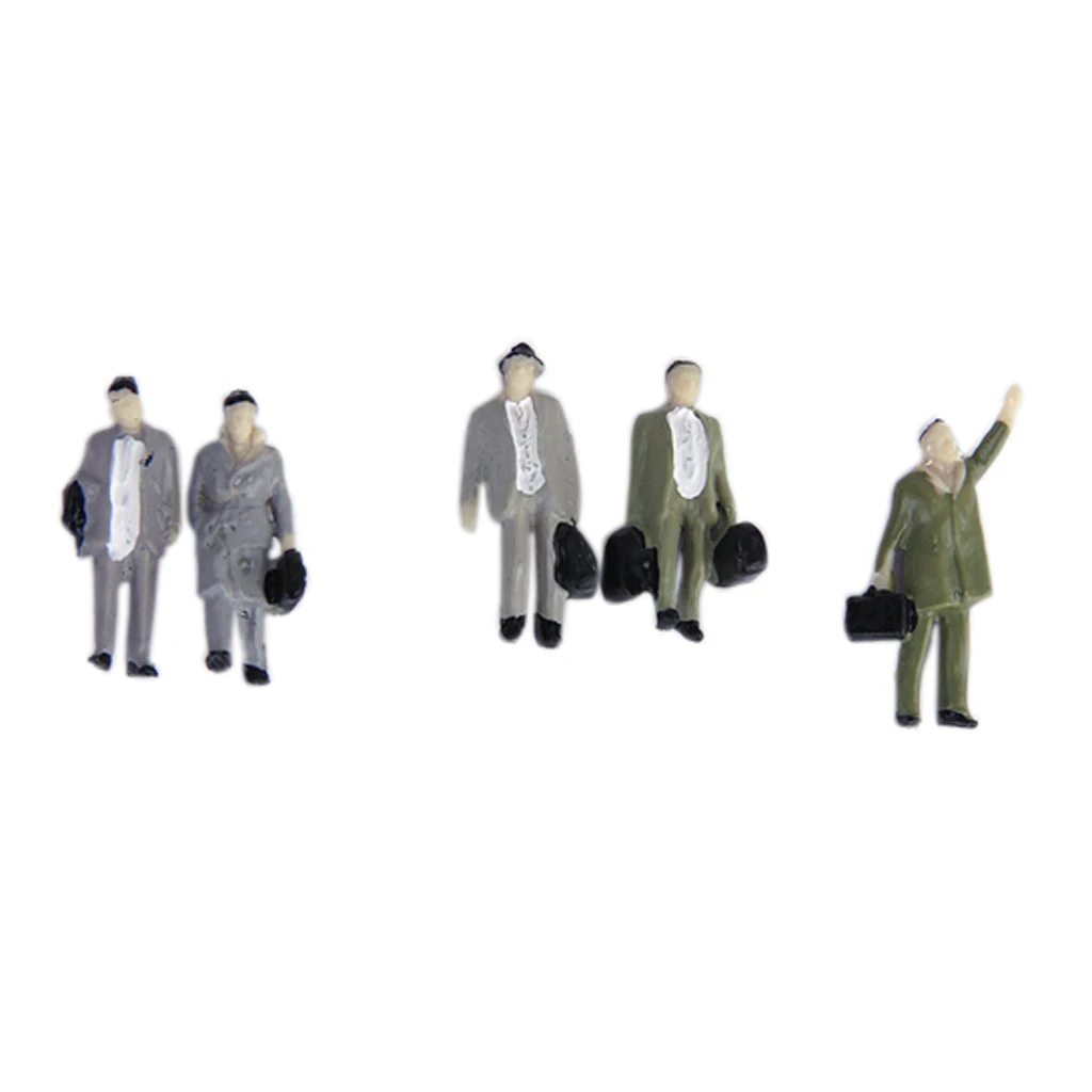 24 шт. фигурки людей 1: 87 шкал окрашенные фигурки O Scale стоящие люди для миниатюрных