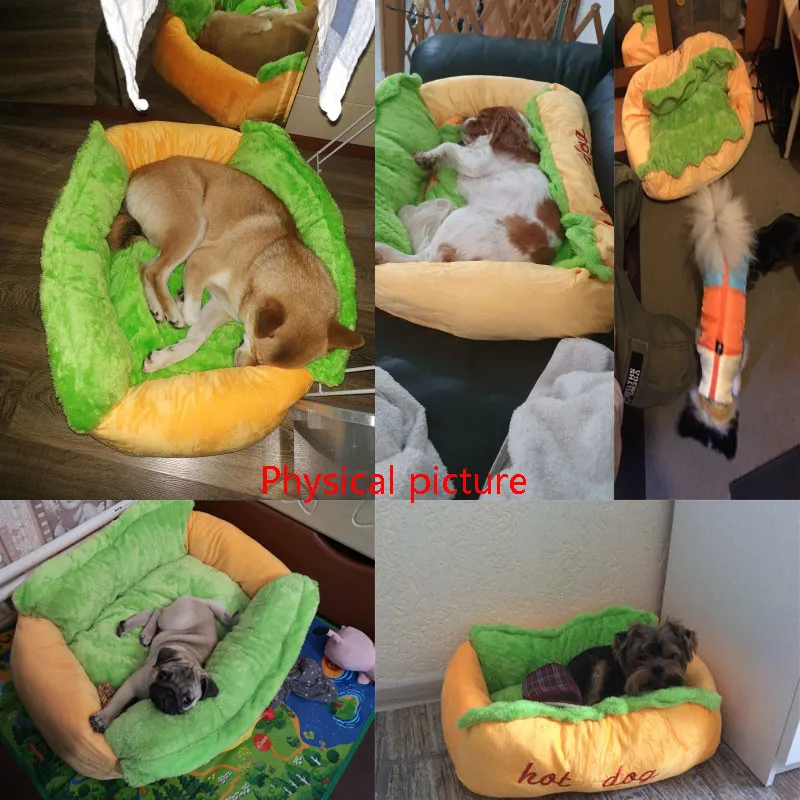 Кровать хот дог шезлонг различных размеров из мягкого волокна для домашних