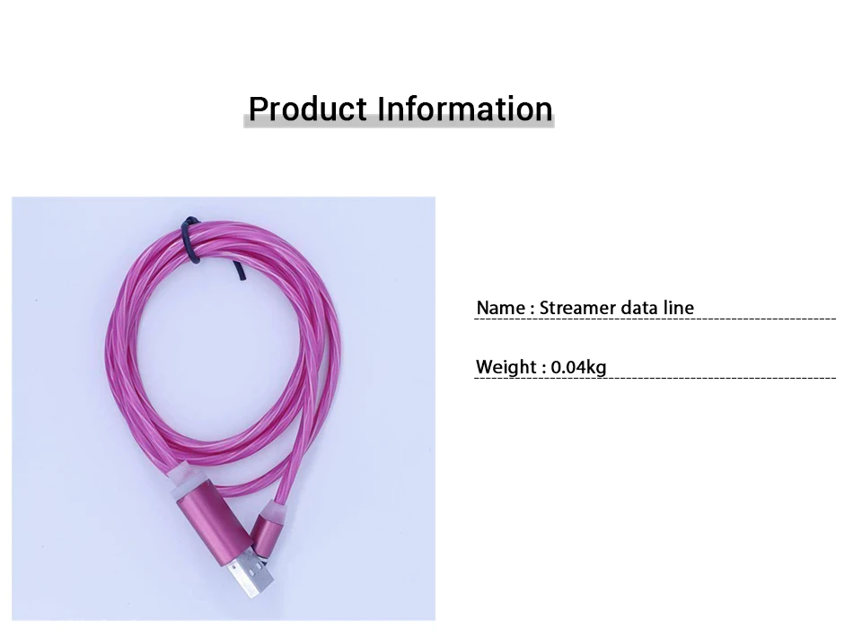 2 м светодиодный светящийся поток данных USB зарядное устройство Тип C/Micro USB/8 контактный кабель для зарядки для iPhone X samsung Galaxy Note зарядный провод шнур