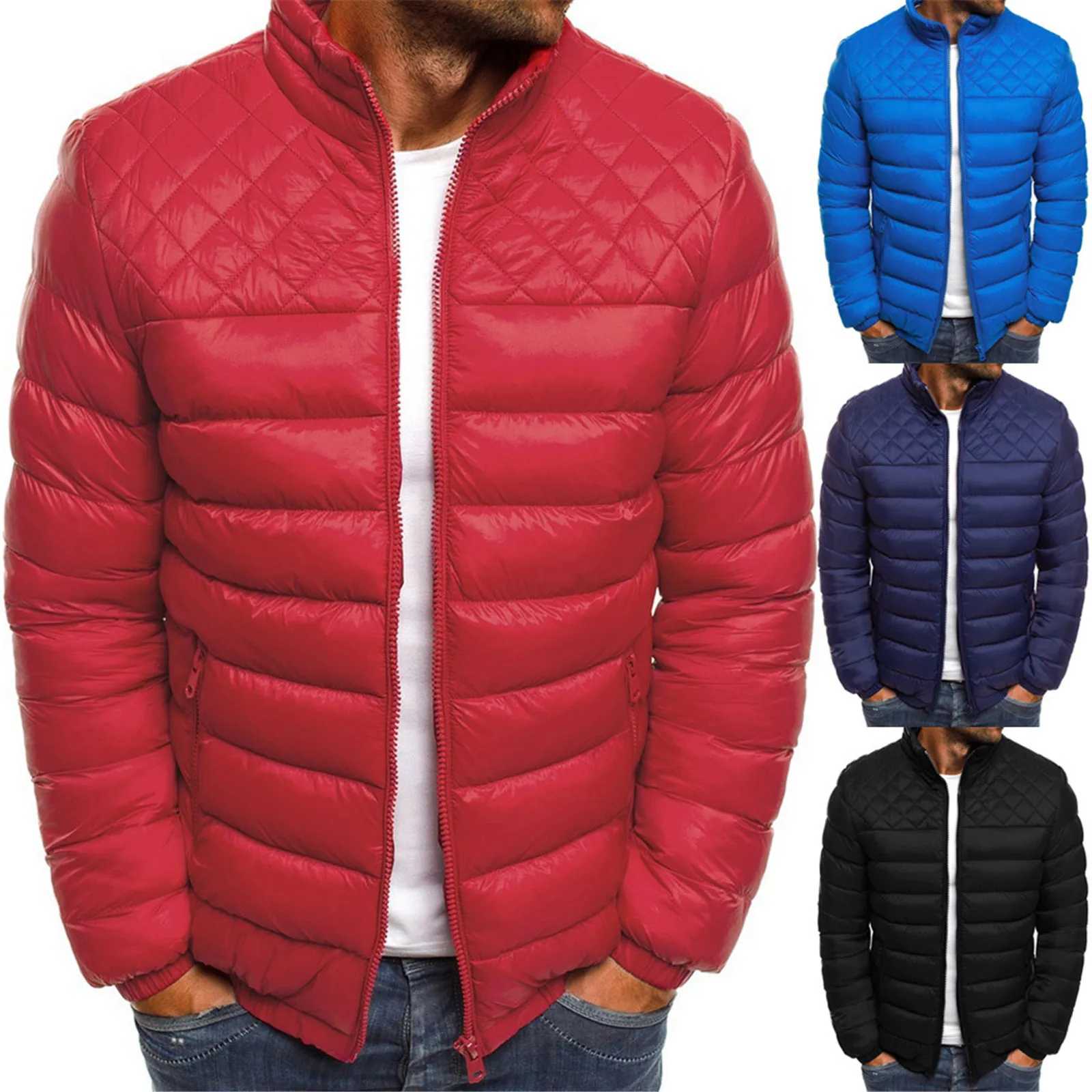 Chaqueta con cremallera para hombre, abrigo ligero empaquetable de alta calidad, parka impermeable, otoño e invierno, 2020
