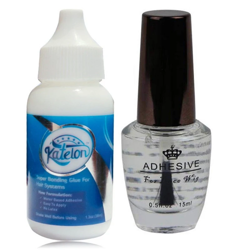 

Glue remover kit 0.5 Oz 15 ml lace wig glue bond transparent adhesive glue for Lace Silk Closure Wig Lace Frontal men's toupee