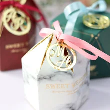 Персонализированные Свадебные ярлыки с именем и инициалами для детских сувениров зеркальные серебряные и золотые акриловые свадебные украшения G