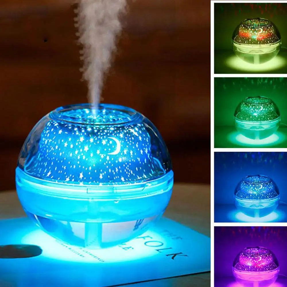 

BRELONG Colorful USB Crystal Humidifier Projection Lamp Night Light Indoor Bedroom Couple Ambiance Light Multicolor RGB