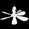 Silent 6 Leaves USB Powered Ceiling Canopy Fan with Remote Control Timing 4 Speed Hanging Fan for Camping Dormitory Tent 4