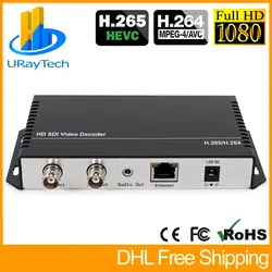 IP потоковая передача HD 3g sdi-декодер HD-SDI 3g-SDI аудио-видео декодер IP декодер для камеры H.265 H.264 HTTP RTSP RTMP UDP HLS к SDI