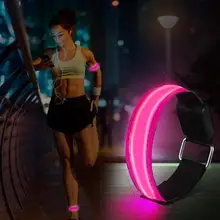 4 шт. светодиодный светоотражающий светильник, нарукавная повязка на руку, ремень безопасности для ночного бега, езды на велосипеде, ремешок на руку, браслеты на запястье