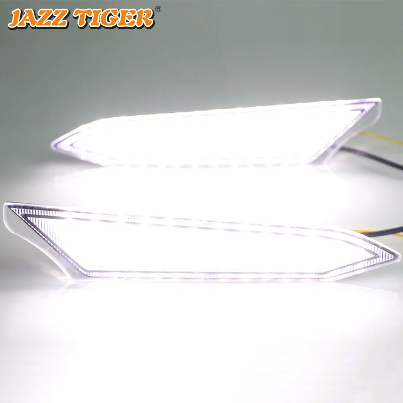 JAZZ TIGER 2 шт. плавный желтый сигнал поворота функция 12 В автомобильная лампа DRL