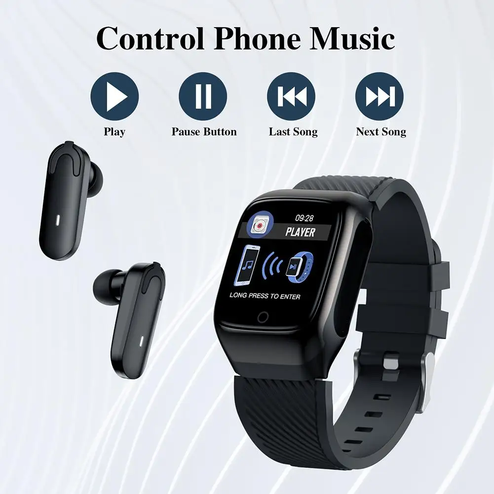 Новые спортивные Смарт часы для мужчин и женщин с TWS беспроводные Bluetooth наушники