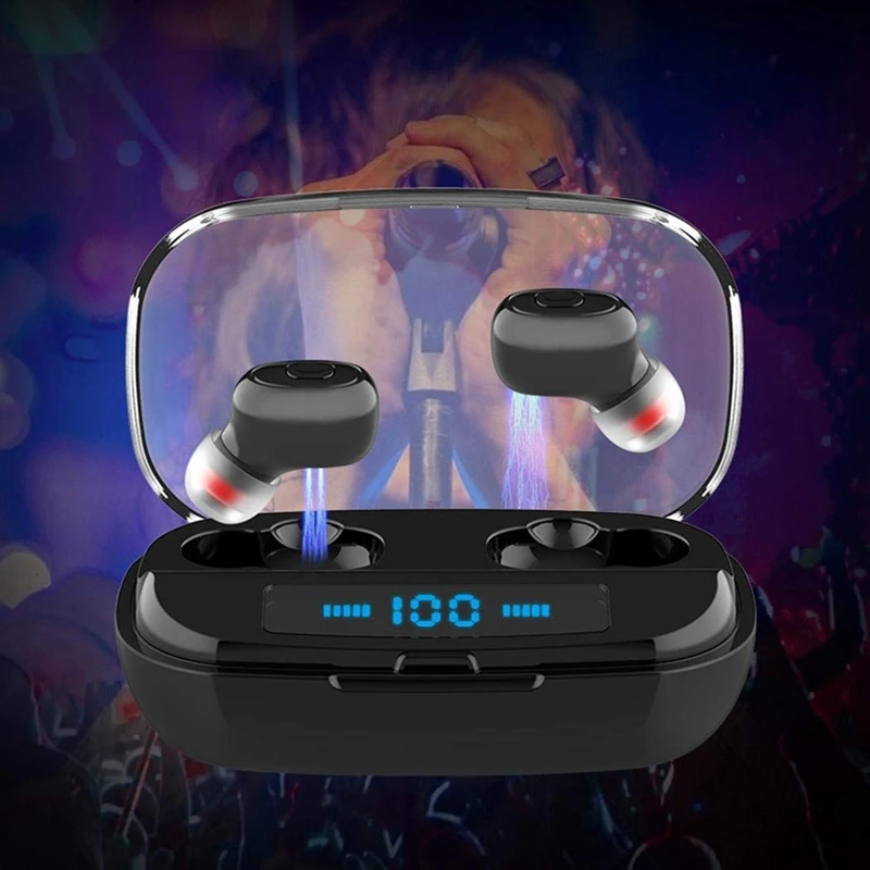 Stereo XI10S Double Ear with Digital Display Bluetooth Earphones TWS5 0 Mini Ear Wireless Headset Sports Bluetooth Headset