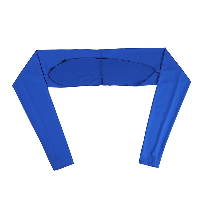Охлаждающая шаль рукав УФ Защита от солнца с отверстием для пальцев для женщин Гольф езда на открытом воздухе FOU99 - Цвет: blue