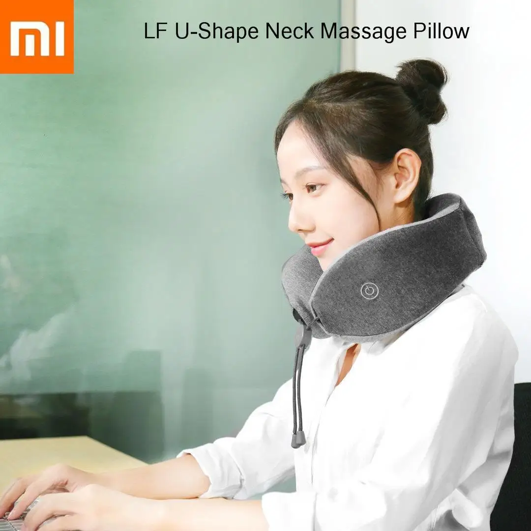 

Xiaomi Mijia LF U-Shape Neck Massage Pillow Relax Muscle Massager Release Pressure Help Sleep Work xiomi mi Home Car Travel Use