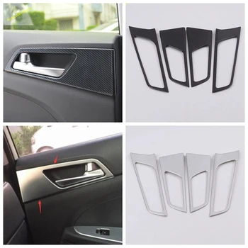 

Inner Door Pull Doorknob Handle Hand-clasping Bowl Cover Trim Fit For Hyundai Tucson 2016 - 2020 ABS Matte / Carbon Fiber Look