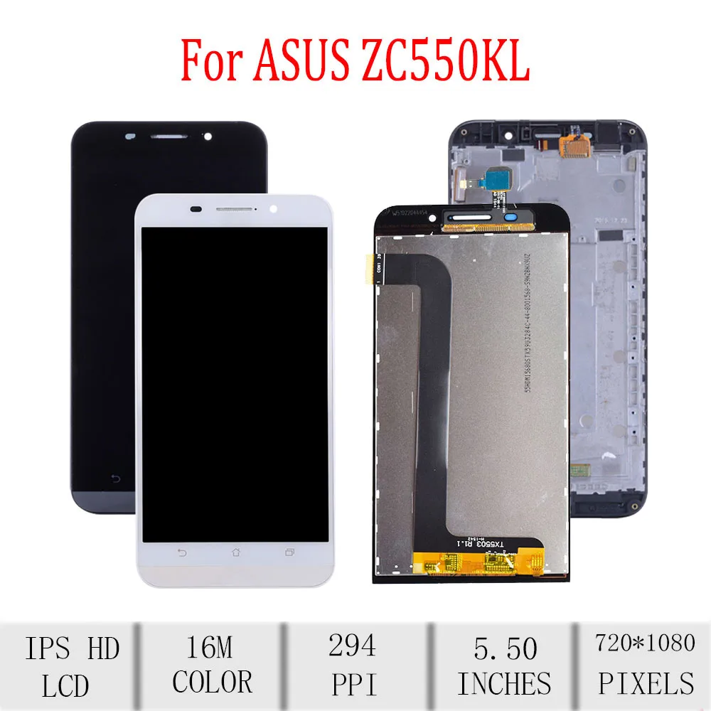 

Original For ASUS Zenfone Max ZC550KL Z010DA LCD Display Touch Screen Digitizer Assembly For Asus ZC550KL Display with Frame 5.5