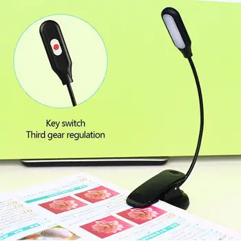 

1pc Clip Type Creative Reading Lamp LED USB Recharging Travel Emergency Lights Multifunction Bedside Lamp Care Eye Portable W5V2