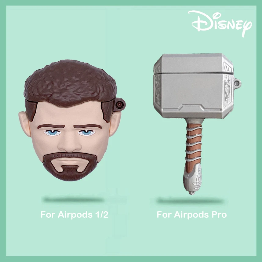 Disney Airpods Case Silicone He Avengers Thor Anime Kawaii Protector Cover for PRO Airpod 2 Air pods 1 Cute Fidget Toys |