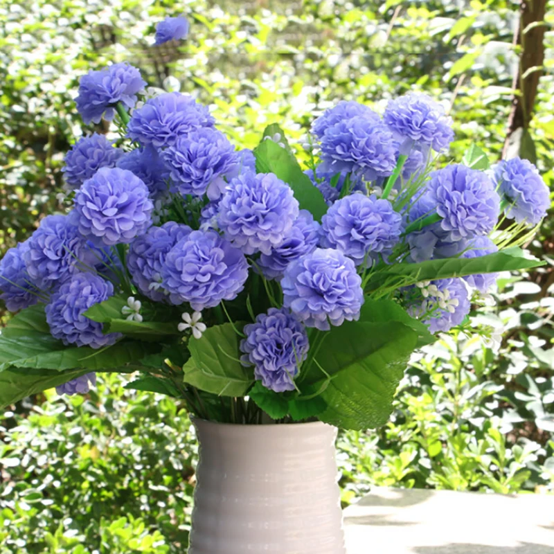 

Fragrant Chrysanthemums Fake Flowers Multi-Colored Beautiful Plastic Wire Home Decoration Hydrangea Artificia Flowers Simulation