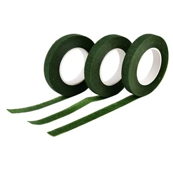 

4 Rolls 30m Florist Stem Green Artificial Floral Ribbon Adhesive Tape Handmade Dly Material Decor