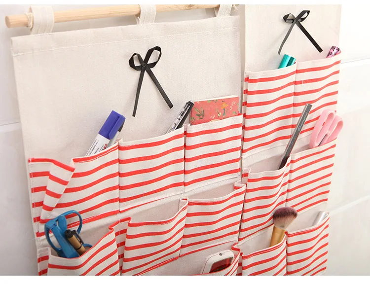 Originality Multi Pocket Bow Cotton Accept Hanging Bag Door After The Wall On Dormitory Suspension Multi Type Home Furnishing
