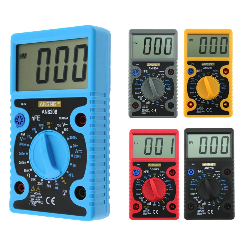 ANENG AN8206 Digital Multimeter Ampere Voltage Tester 50Hz Square Wave Output