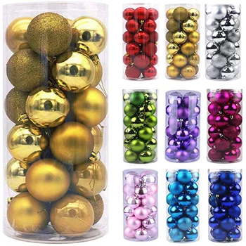 

6Pcs christmas decor Home Decoration Accessories Plastic Ball Hanging Christmas Ornaments for Home Xmas Tree New Year 2020