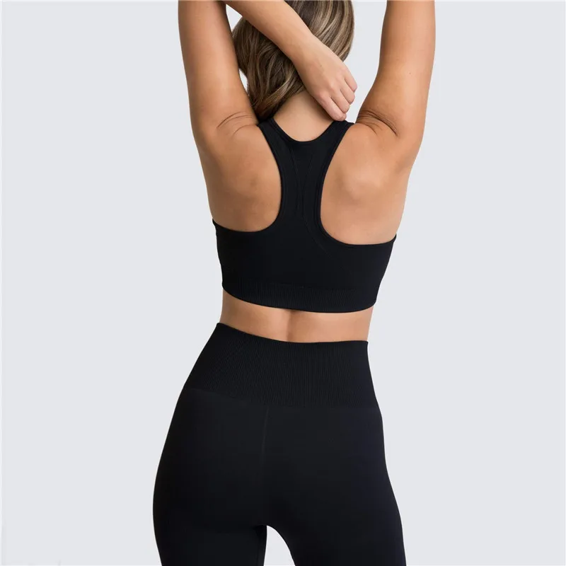 Active Wear Women Sport Suit Yoga Set Ensemble Seamless Sportswear Leggings Fitness Workout Gym Wear Running Clothing Tracksuit